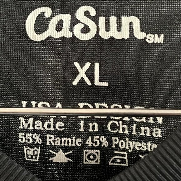 Mens Moisture Wicking Dri-Fit Shirt XL Black White Graphic Print Quick Dry - Picture 6 of 6